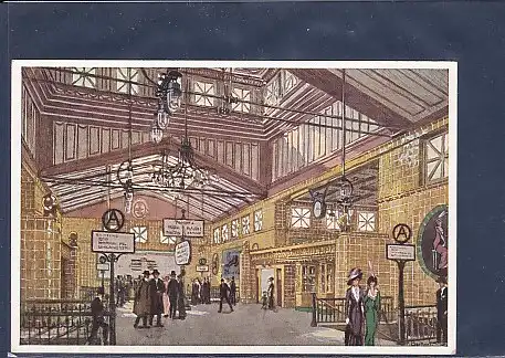 AK Bauten der Berliner Hoch- und Untergrundbahn Bahnhofshalle Wittenbergplatz 1920
