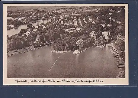 AK Gaststätte Woltersdorfer Mühle am Flakensee, Woltersdorfer Schleuse 1920