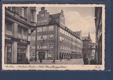 AK Cottbus - Berliner Straße u. Städt. Verwaltungsgebäude 1941