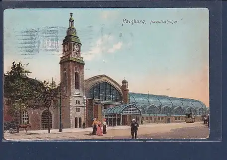 AK Hamburg Hauptbahnhof 1906