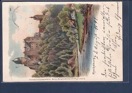 Litho AK Rochsburg 1898