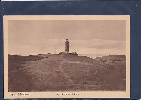AK Insel Hiddensee Leuchtturm mit Dünen 1920