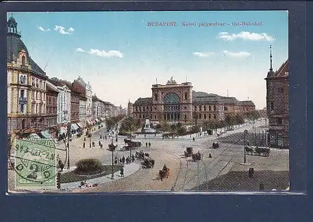 AK Budapest Ost Bahnhof 1902