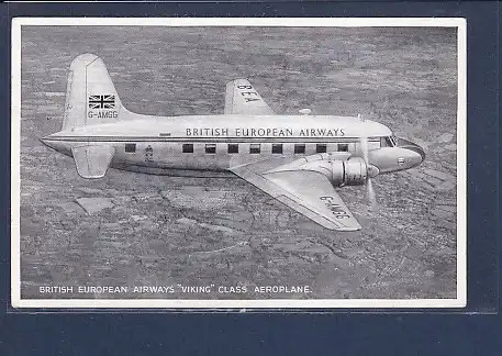 AK British European Airways Viking Class Aeroplane 1930