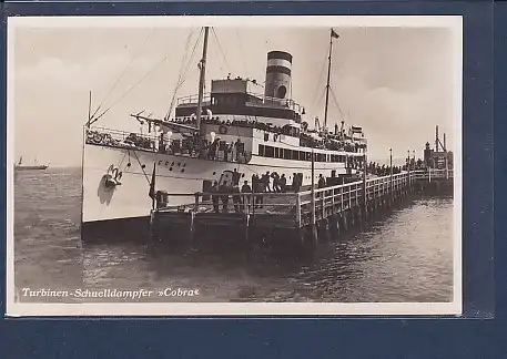 AK Turbinen Schnelldampfer Cobra Hapag Seebäderdienst GmbH 1928