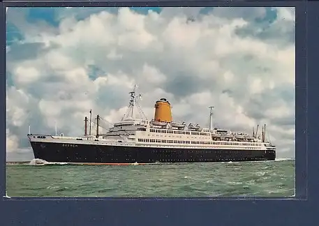 AK Vierschrauben-T.S. Bremen Flaggschiff des Norddeutschen Lloyd 1950