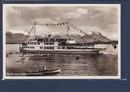 AK Bodensee. Motorschiff Deutschland 1940