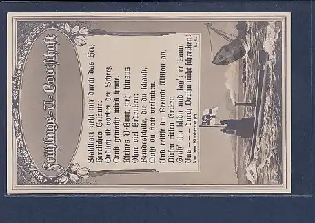 AK Frühlings U Bootschaft 1920
