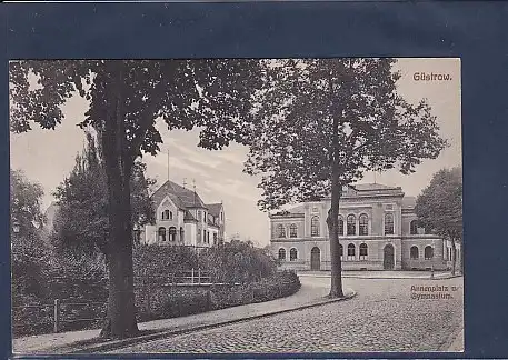 AK Güstrow Annenplatz u. Gymnasium 1900
