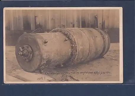 Photo AK Englische Unterseebootsmine angetrieben a. Sylt 1916
