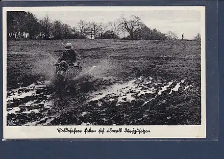 AK Motorfahrer haben sich überall durchzufahren Unser Heer 1938