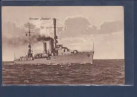 AK Kreuzer Emden 1920
