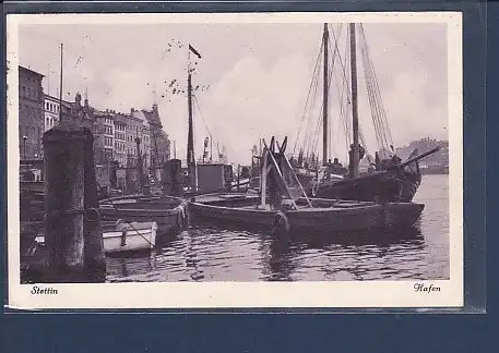 AK Stettin Hafen 1936