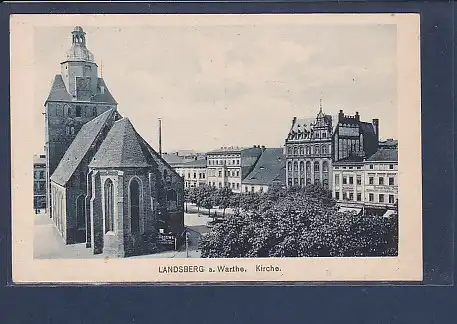 AK Landsberg a. Warthe Kirche 1917
