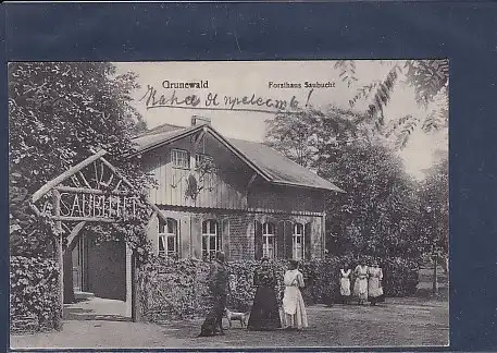 AK Grunewald Forsthaus Saubucht 1907