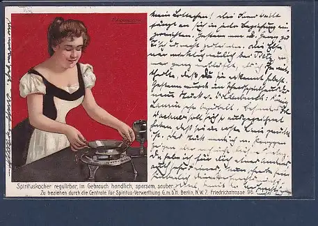 AK Spirituskocher Zu beziehen durch die Centrale für Spiritus Verwerthung 1902