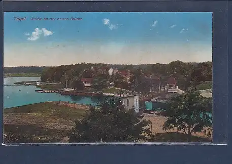 AK Tegel Partie an der neuen Brücke 1916