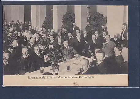 AK Internationale Friedens - Demonstration Berlin 1908