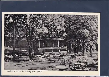 AK Gartenrestaurant im Zoologischen Garten 1950