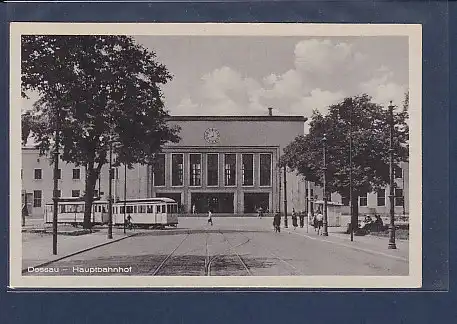 AK Dessau - Hauptbahnhof 1953