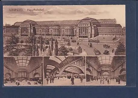 AK Leipzig Hauptbahnhof 4.Ansichten 1920