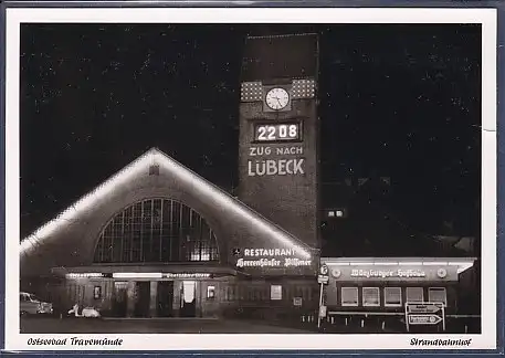 AK Restaurant Dietz Travemünde - Strandbahnhof 1961