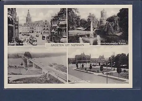 AK Groeten Uit Nijmegen 4.Ansichten Stationsplein 1940