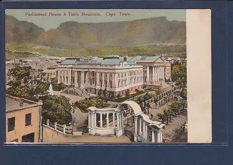 AK Parliament House & Table Mountain. Cape Town 1920