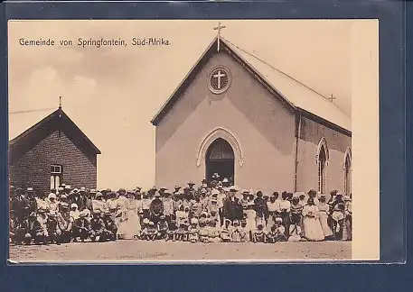 AK Gemeinde von Springfontein, Süd Afrika 1920