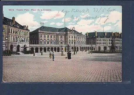 AK Metz Theater Platz Place de la Comedie 1911