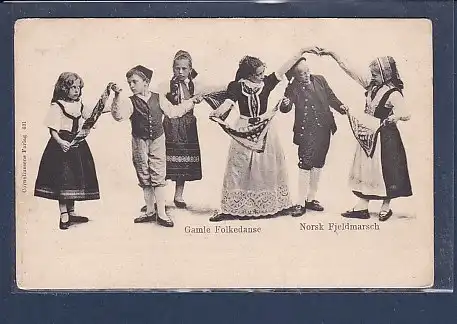 AK Gamle Folkedanse  Norsk Fjeldmarsch 1920