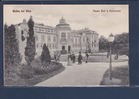 AK Baden bei Wien Neues Bad & Heilanstalt 1920