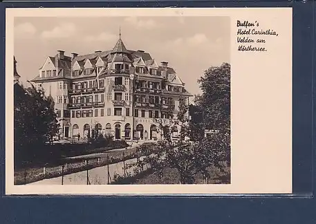 AK Bulfon´s Hotel Carinthia, Velden am Wörthersee 1940