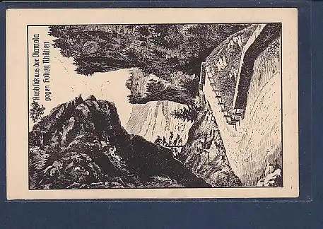 AK Ausblick aus der Viamala gegen hohen Rhätien 1920
