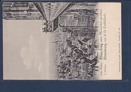 AK Das Elsass Strassburg, Vom Münsters gesehen 1920