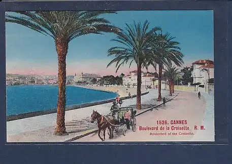 AK Cannes Boulevard de la Croisette R.M. 1930