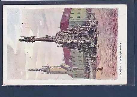 AK Olmütz - Dreifaltigkeitssäule 1918