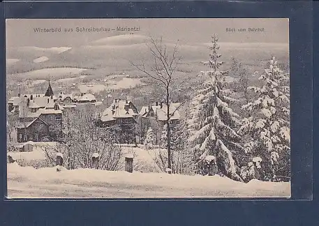 AK Winterbild aus Schreiberhau-Mariental  Blick vom Bahnhof 1930
