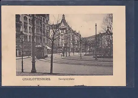AK Charlottenburg Savignyplatz ( Straßenbahn) 1911