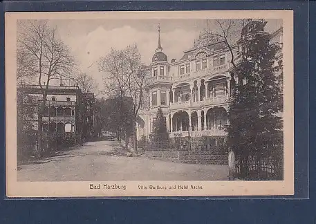 AK Bad Harzburg Villa Wartburg und Hotel Asche 1920