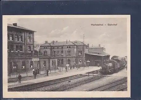 AK Herbesthal - Bahnhof 1918