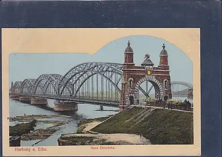 AK Harburg a. Elbe Neue Elbbrücke 1913