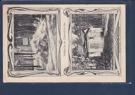 AK Waldpartie am Scharmützel See Meusoleum bei Pechhütte 1920