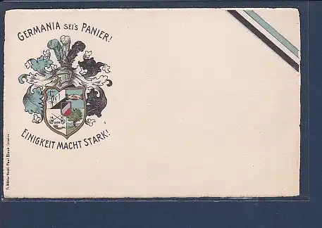 AK Germania sei´s Panier! Einigkeit macht Stark! 1910