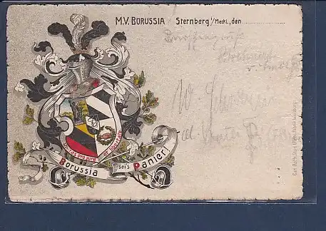 AK M.V. Borussia Borussia sei´s Panier! Sternberg i/Meckl. 1907