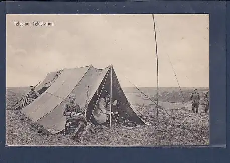 AK Telephon-Feldstation 1914