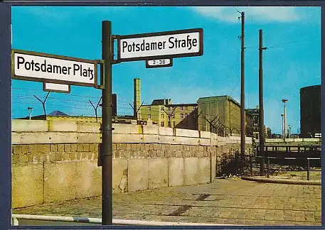 AK 1000 Berlin Potsdamer Platz ( Mauer) 1989