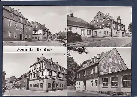 AK Zwönitz Kr. Aue 4.Ansichten Bahnhofstraße 1985