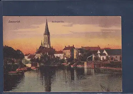 AK Emmerich Hafenpartie 1920