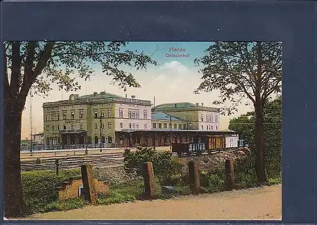 AK Hanau Ostbahnhof 1917